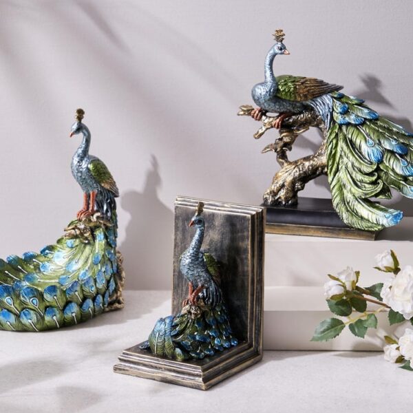 Mayur Polyresin Peacock Table Accent